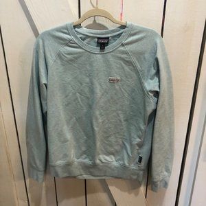 Patagonia light blue sweater organic cotton medium